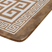 Planche À Découper Design blanc de clé grecque (Coin)