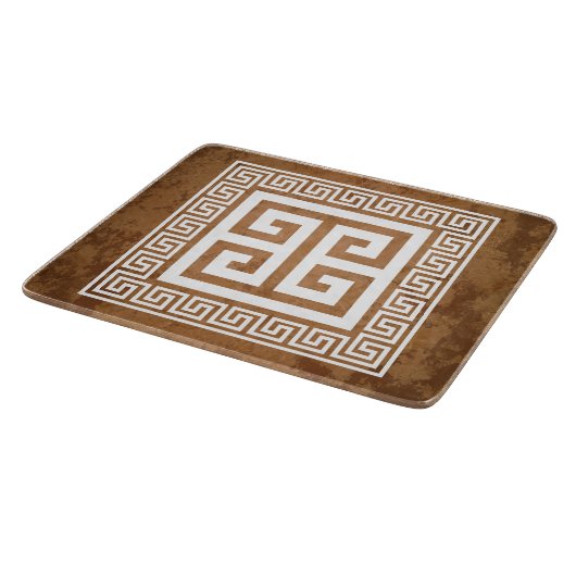 Planche À Découper Design blanc de clé grecque (Coin)