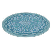 Planche À Découper Design boho bleu et turquoise moderne (Coin)