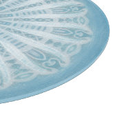 Planche À Découper Design boho bleu et turquoise moderne (Coin)