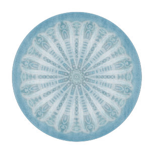 Planche À Découper Design boho bleu et turquoise moderne