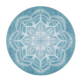Planche À Découper Design boho bleu et turquoise moderne (Devant)