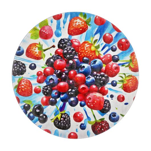 Planche À Découper Design coloré Berry Fiesta (Devant)