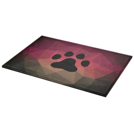 Planche À Découper Design convivial pour les animaux, patte chien/cha (Coin)