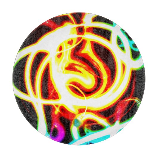 Planche À Découper Design d'art géométrique Neon pour vos besoins (Devant)