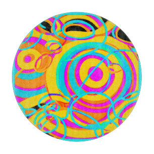 Planche À Découper Design d'art Motif en néon électrique