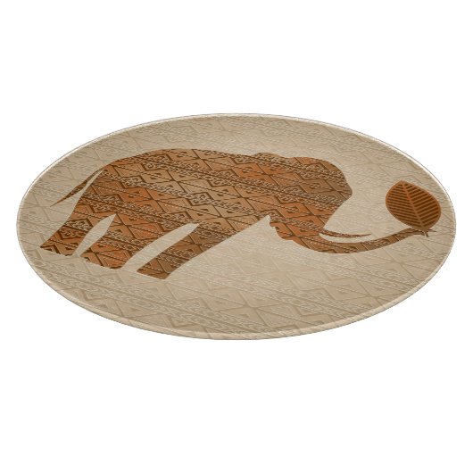 Planche À Découper Design d'art tribal des éléphants (Coin)