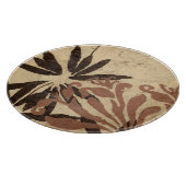 Planche À Découper Design de crayon floral avec Feuilles tawny (Coin)