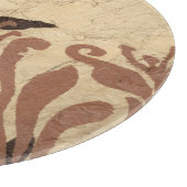 Planche À Découper Design de crayon floral avec Feuilles tawny (Coin)