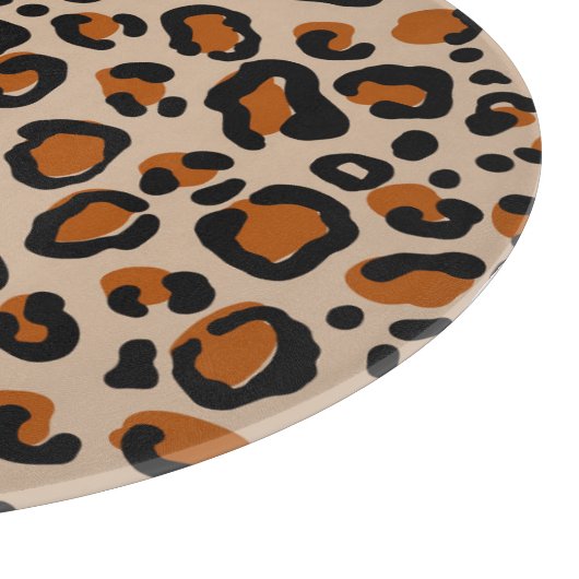 Planche À Découper Design de fourrure de léopard, motif sans couture. (Coin)