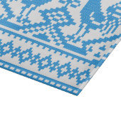 Planche À Découper Design de point de croix Blue Rooster (Coin)