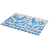 Planche À Découper Design de point de croix Blue Rooster (Coin)