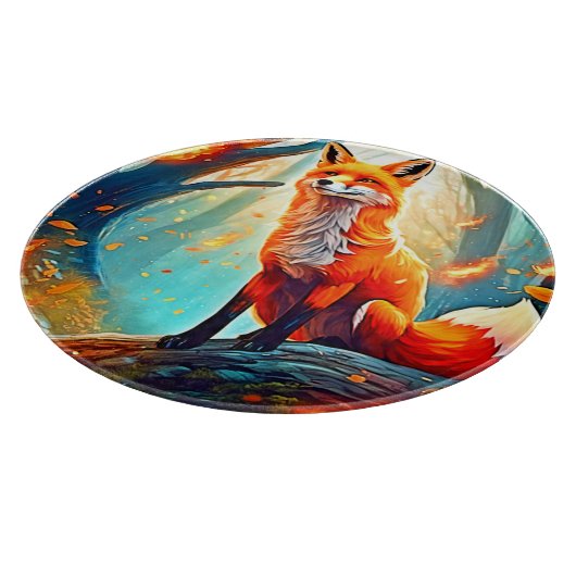 Planche À Découper Design de scène de Crimson Fox (Coin)