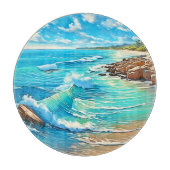 Planche À Découper Design de scène rocheuse côtière (Devant)