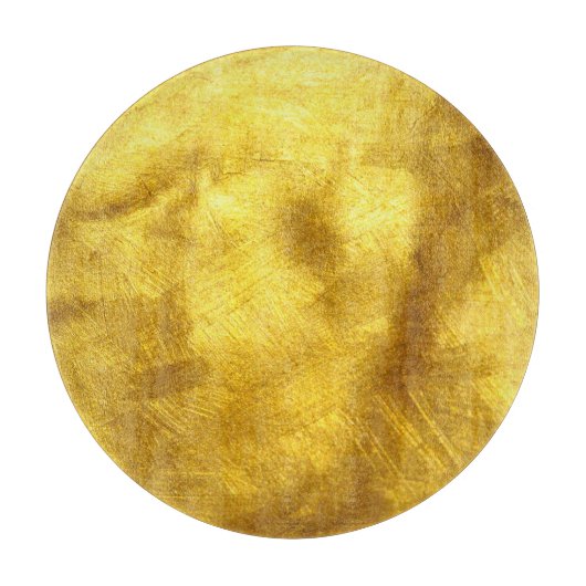 Planche À Découper Design de Texture Dorée Luxueux (Devant)