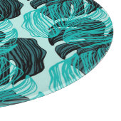 Planche À Découper Design feuille de palmiers tropicaux vert. (Coin)