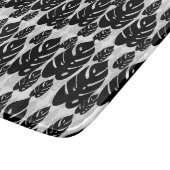 Planche À Découper Design Feuille noir et blanc (Coin)