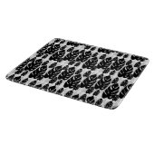 Planche À Découper Design Feuille noir et blanc (Coin)