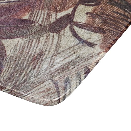 Planche À Découper Design floral Brown Abstrait 1 (Coin)