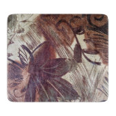 Planche À Découper Design floral Brown Abstrait 1 (Devant)
