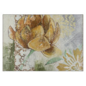 Planche À Découper Design Fresque décoratif avec Fleur Globe (Devant)