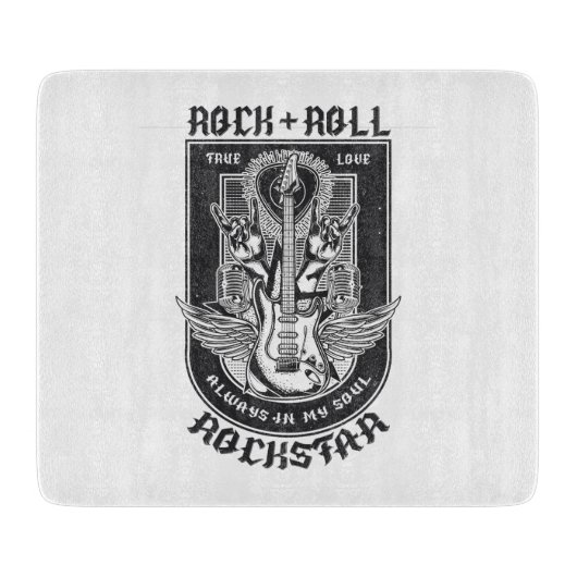 Planche À Découper Design Guitar Rock (Devant)