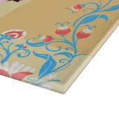 Planche À Découper Design inspiré du printemps, Orange Floral Graphis (Coin)