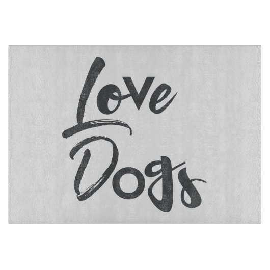 Planche À Découper Design moderne, simple, urbain et cool de Love Dog (Devant)