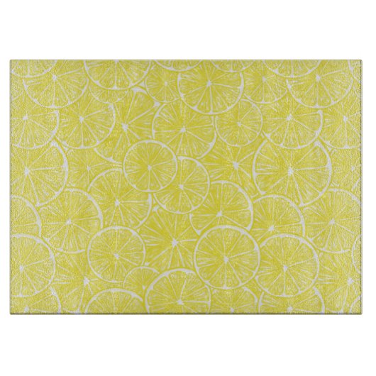 Planche À Découper Design motif de tranches de citron (Devant)