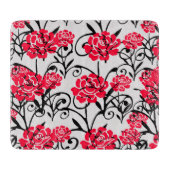 Planche À Découper Design Motif d'illustrations de rose rouge (Devant)