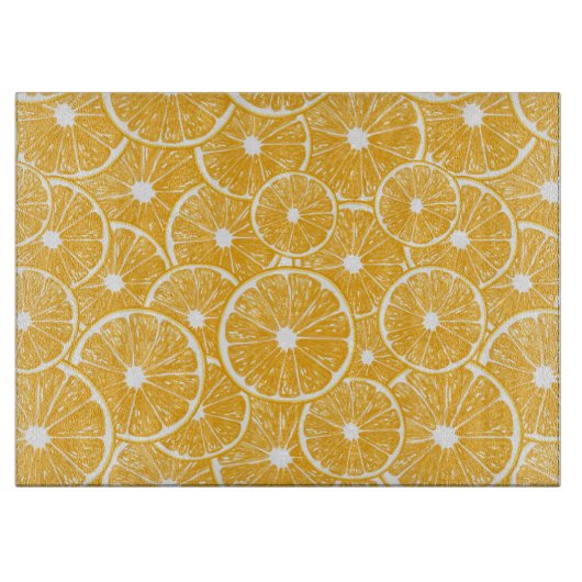 Planche À Découper Design motif en tranches orange (Devant)