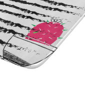 Planche À Découper Design motif rayé Cactus rose (Coin)