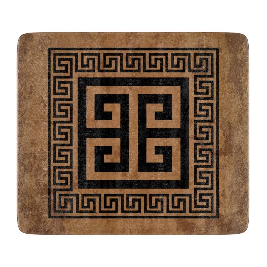 Planche À Découper Design noir Motif grec (Devant)