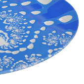 Planche À Découper Design original 3D bleu et blanc (Coin)