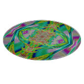 Planche À Découper Design original bleu vert Icy jaune violet (Coin)