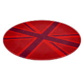 Planche À Découper Design Union Jack à accent rouge (Coin)
