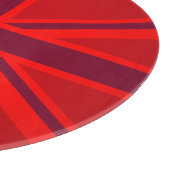 Planche À Découper Design Union Jack à accent rouge (Coin)