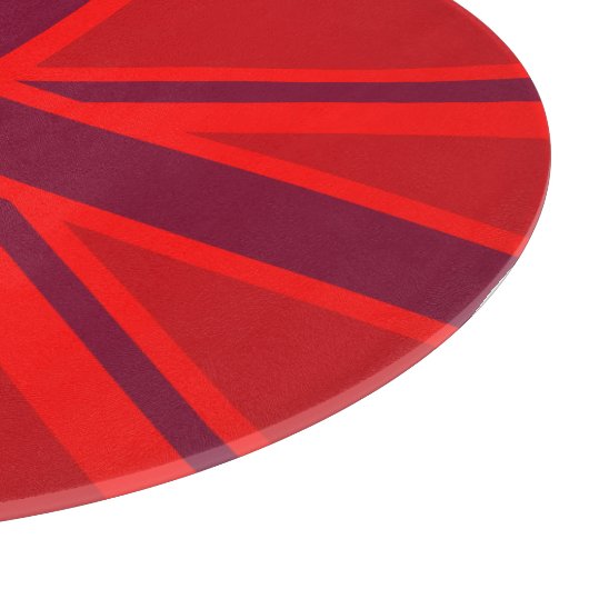 Planche À Découper Design Union Jack à accent rouge (Coin)