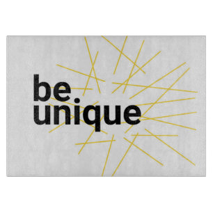 Planche À Découper Design urbain moderne et simple de "Be Unique"