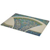 Planche À Découper Designs orientaux bleus avec facettes souriantes (Coin)