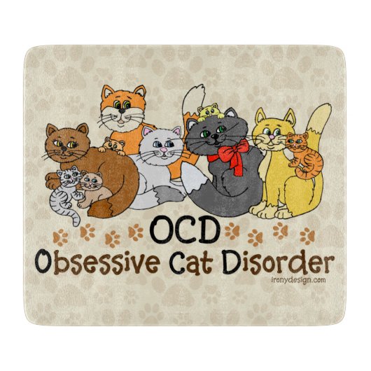 Planche À Découper Désordre obsédant de chat d'OCD (Devant)