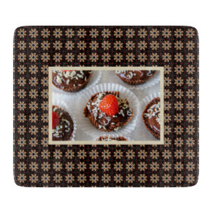Planche À Découper Dessert de la Mousse aux fraises et au chocolat fo