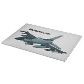 Planche À Découper Dessin animé d'avion de chasse militaire (Coin)