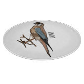 Planche À Découper dessin animé d'oiseau-kestrel américain (Coin)