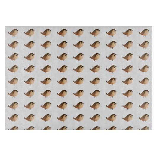 Planche À Découper Dessin animé d'oiseau moineau (Devant)