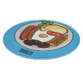 Planche À Découper dessin animé du petit-déjeuner anglais (Coin)