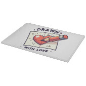 Planche À Découper Dessin avec amour (Coin)