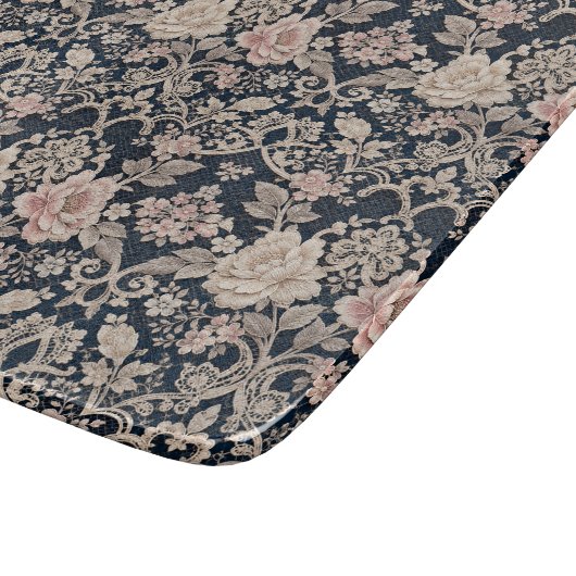 Planche À Découper Dessin de dentelle florale sophistiqué et complexe (Coin)