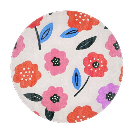 Planche À Découper dessin de fleurs de Han (Devant)