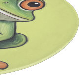 Planche À Découper Dessin de grenouille au crayon de couleur (Coin)